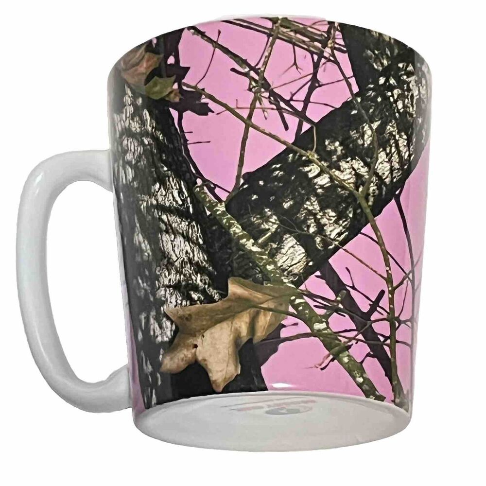 Mossy Oak Break-Up Infinity Pink Camouflage Ceramic Stoneware Mug 16 Fl Oz New